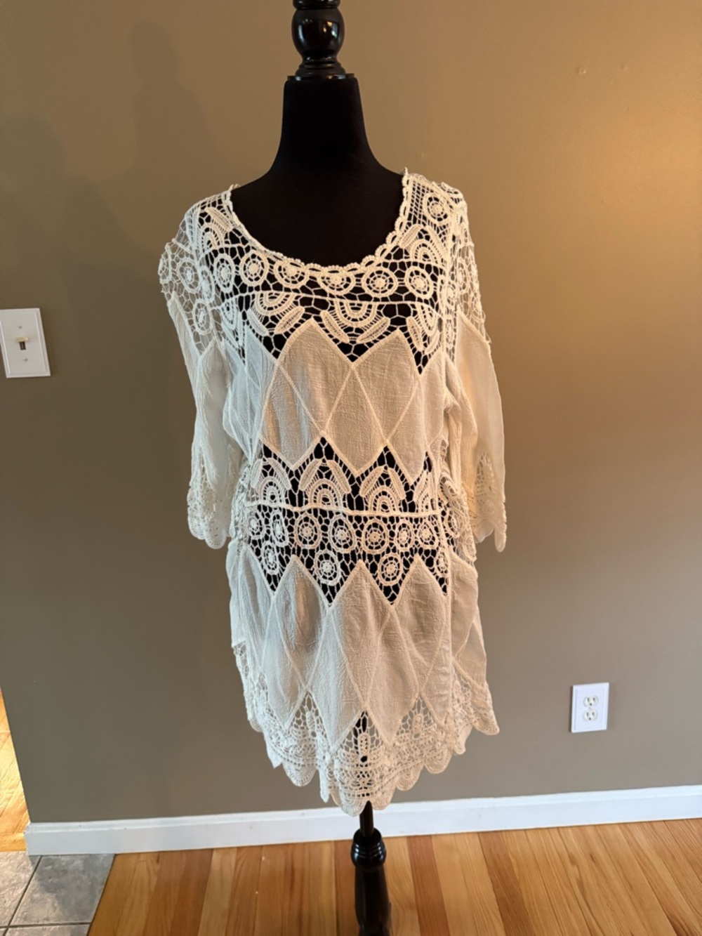 Lace Crochet Boho Cover Up